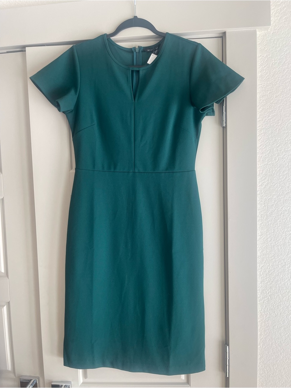Banana Republic Teal Keyhole Sheath Midi Dress - Picture 2 of 7